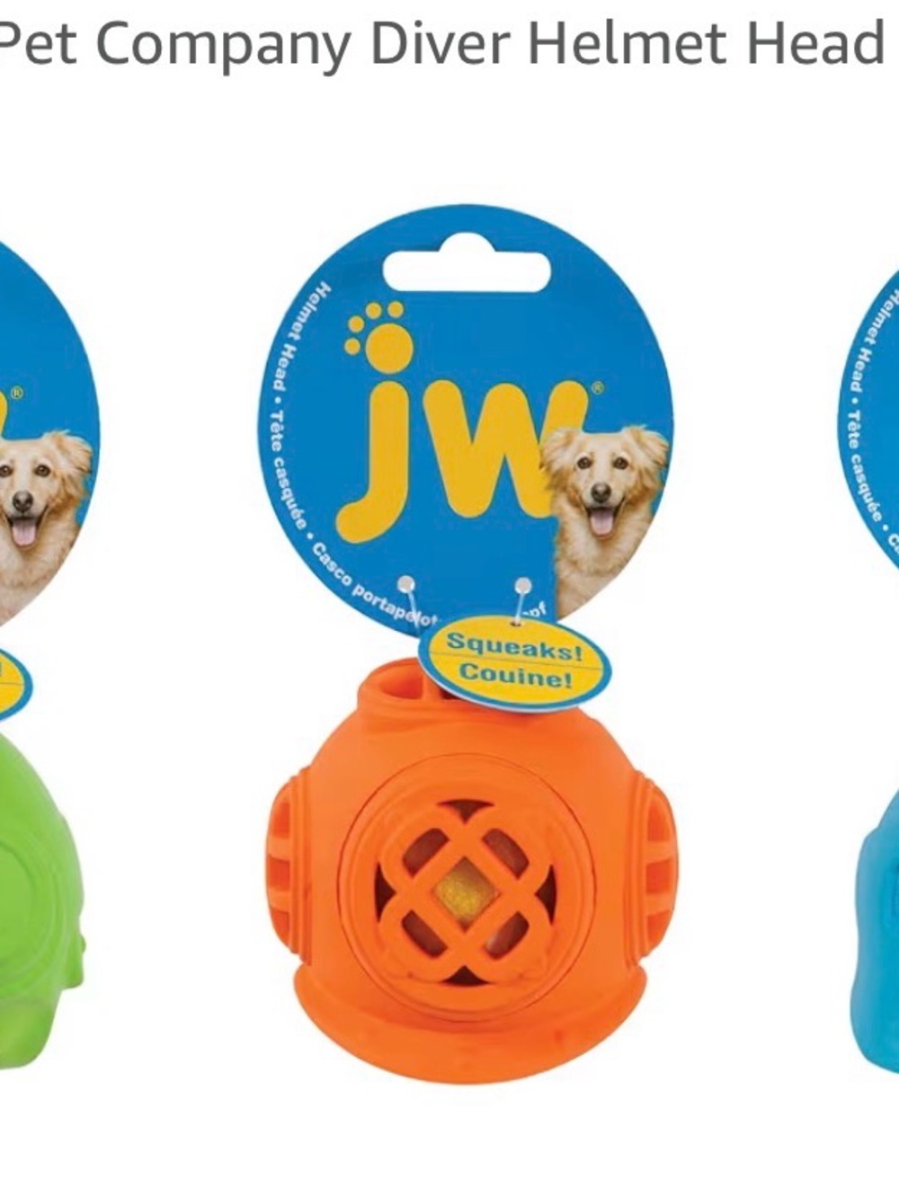 Pet Orange Squeak Toy Ball for Dogs - Picture 5 of 5